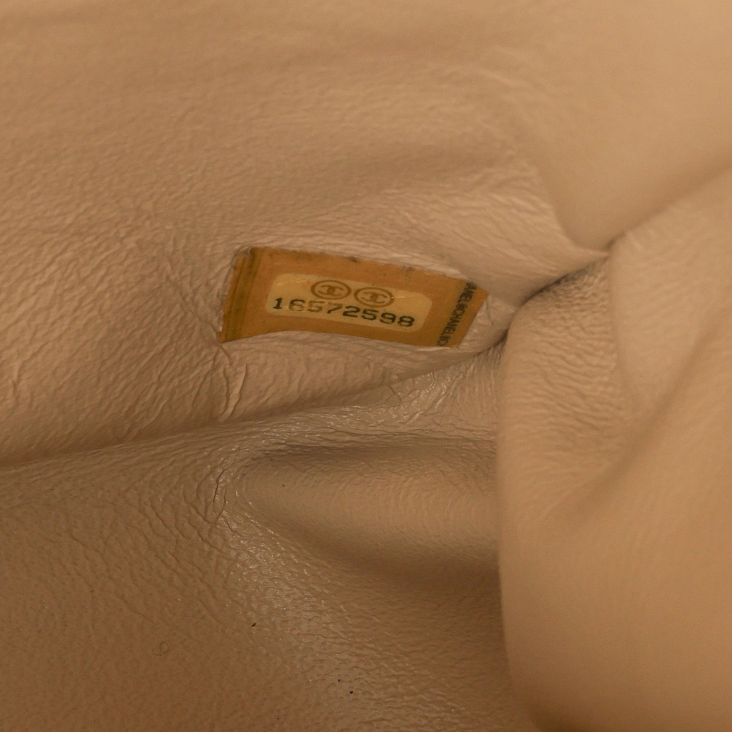 Chanel - Classic Flap Bag Jumbo - Beige Lambskin CGHW - Pre Loved - 2012