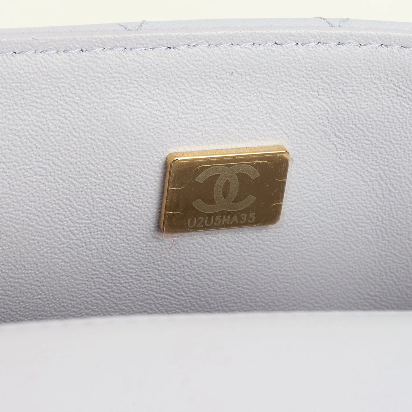Chanel - Mini Rectangular Plaque Top Handle - Lilac Lambskin CGHW - Pre-Loved