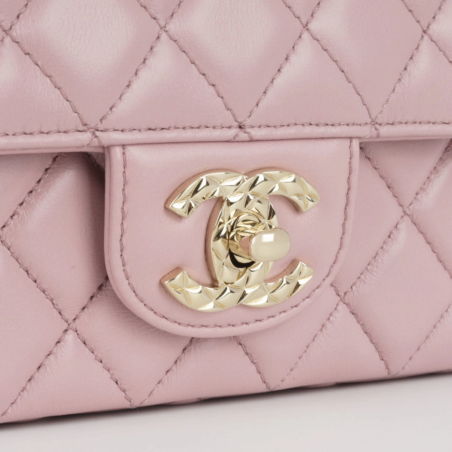 Chanel - Mini Top Handle Mtiers dart 23/24 - Pink Lambskin CGHW - Pristine Condition