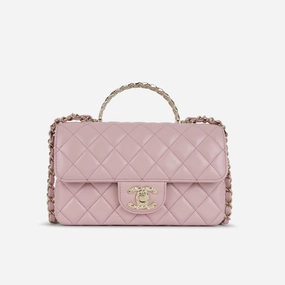 Chanel - Mini Top Handle Mtiers dart 23/24 - Pink Lambskin CGHW - Pristine Condition