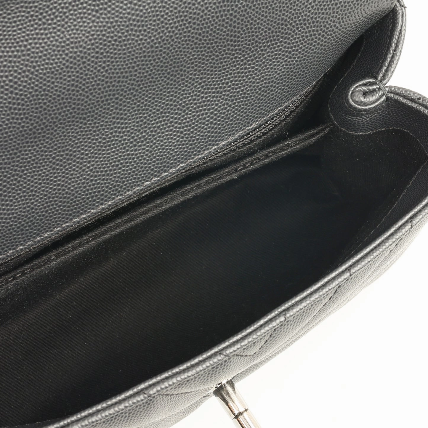 Chanel - Small Coco Handle Bag - Dark Grey Caviar SHW - Pre-Loved - 2019