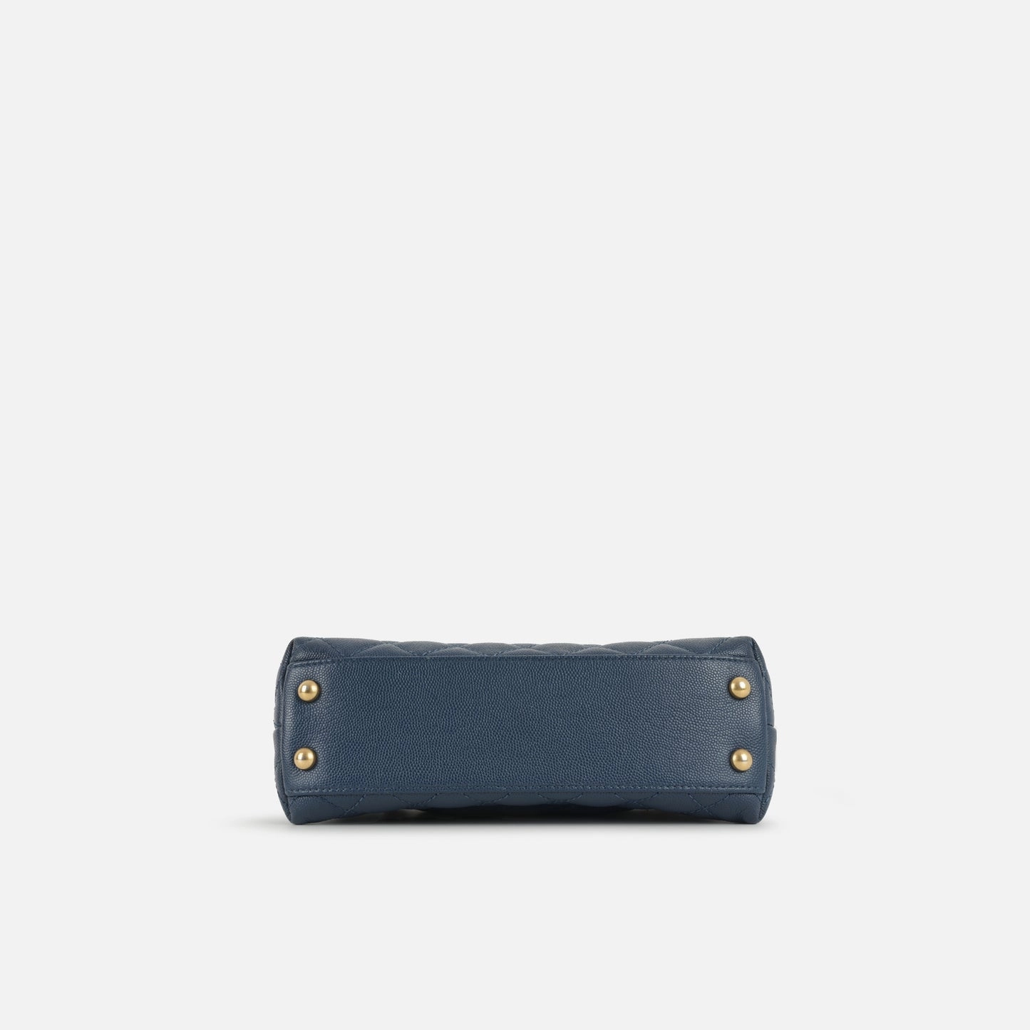 Chanel - Small Coco Handle Bag - Navy Blue Caviar CGHW - Pre-Loved - 2018