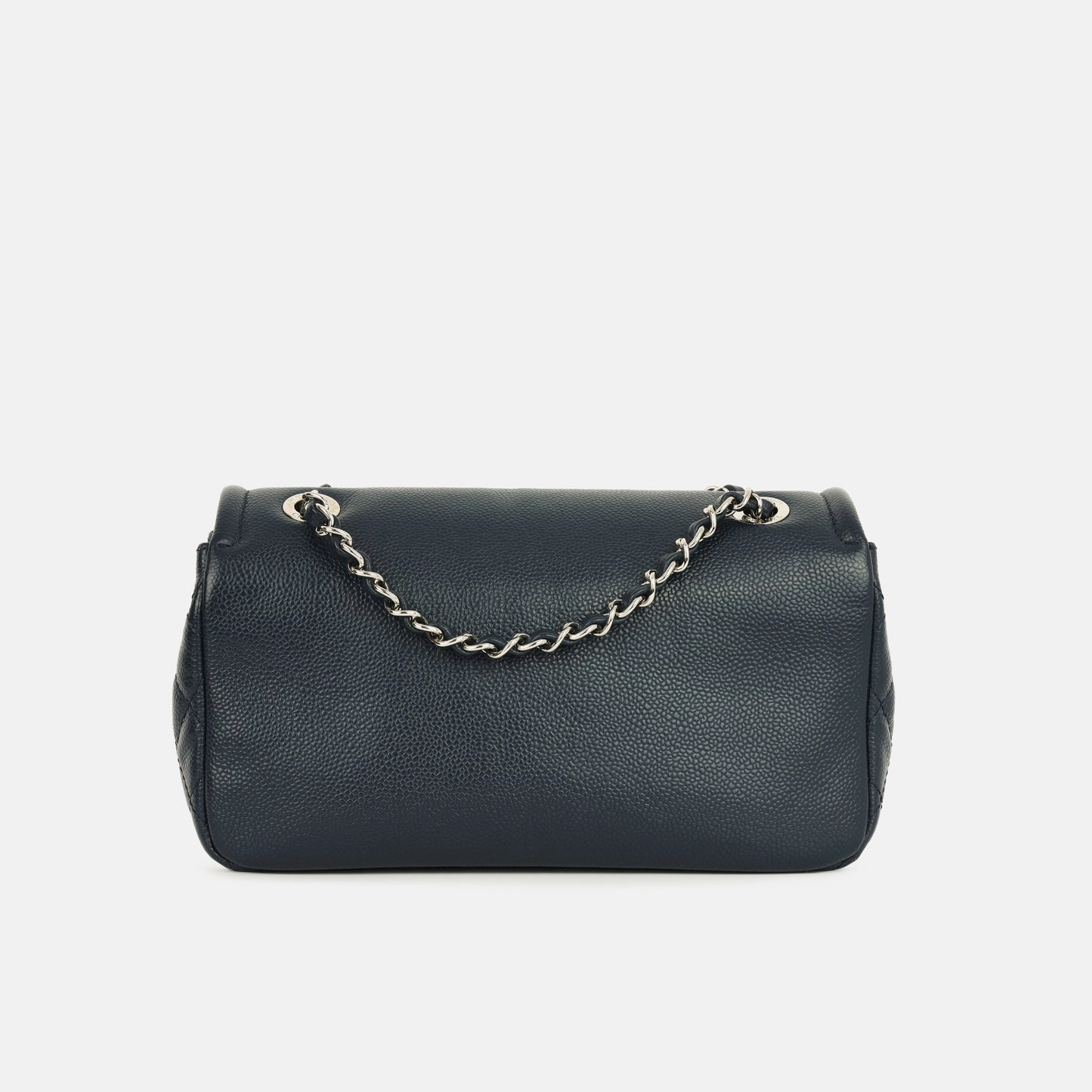 Chanel - Timeless CC Single Flap - Navy Caviar SHW - Pre-Loved - 2011