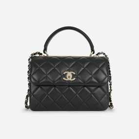 Chanel - Trendy CC Flap Bag - Small - Black Lambskin CGHW - Pre-loved