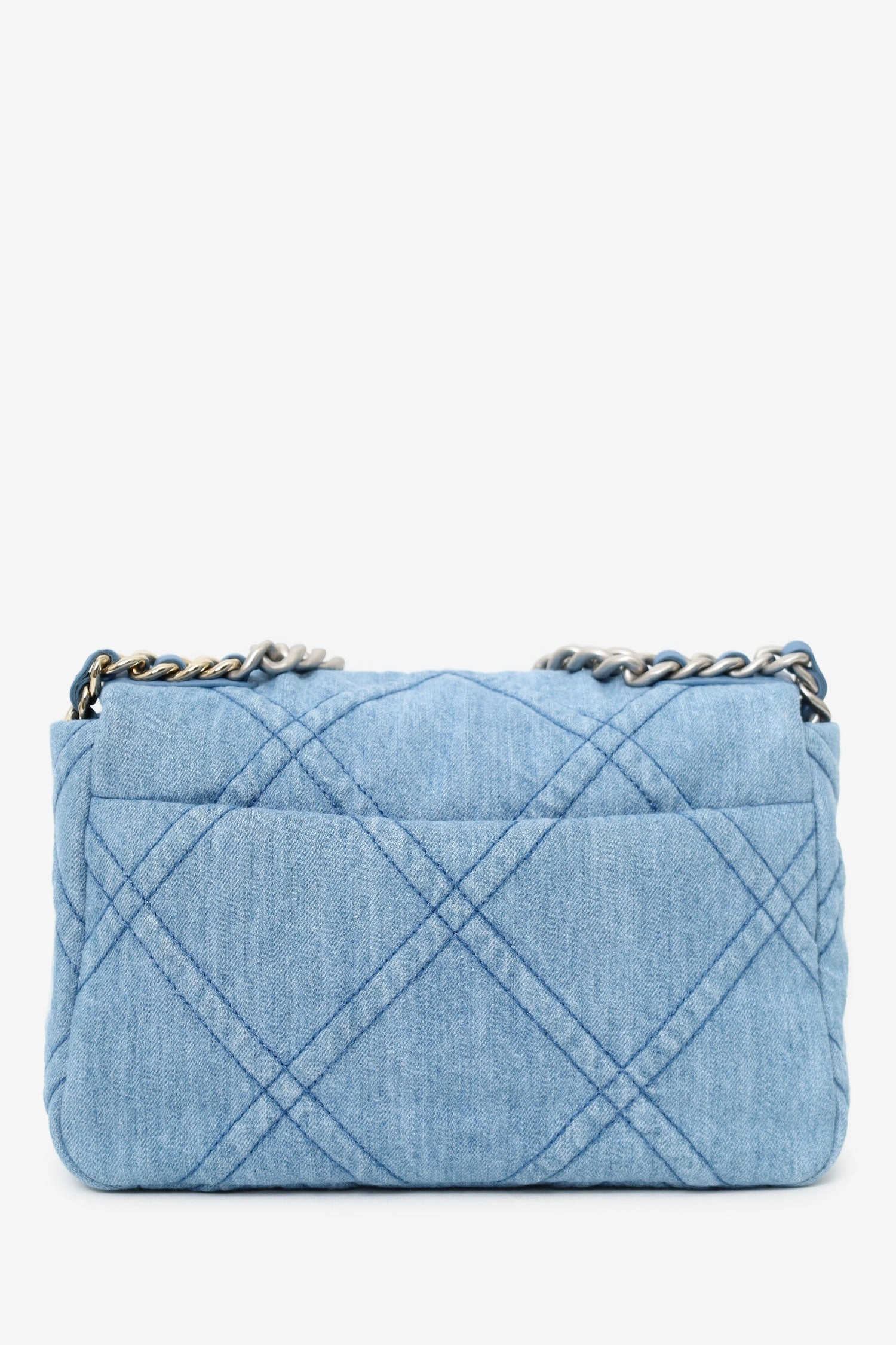 Chanel Blue Denim 'Chanel 19' Medium Flap Bag