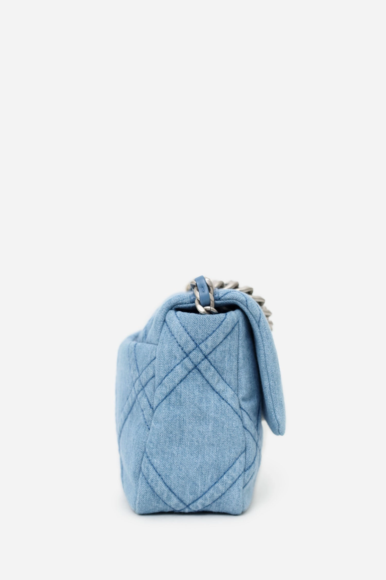 Chanel Blue Denim 'Chanel 19' Medium Flap Bag