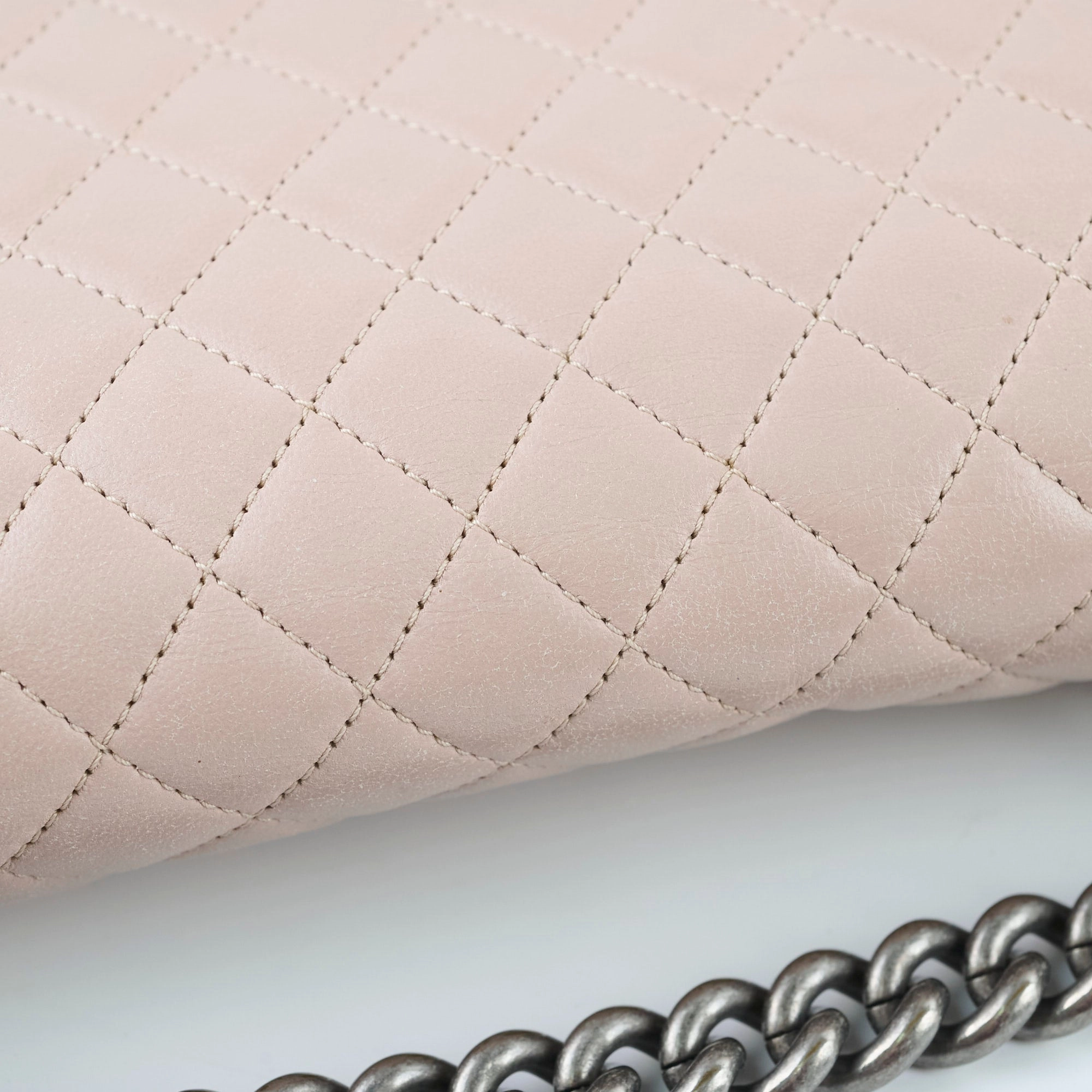 Chanel Boy Old Medium Lambskin Light Pink