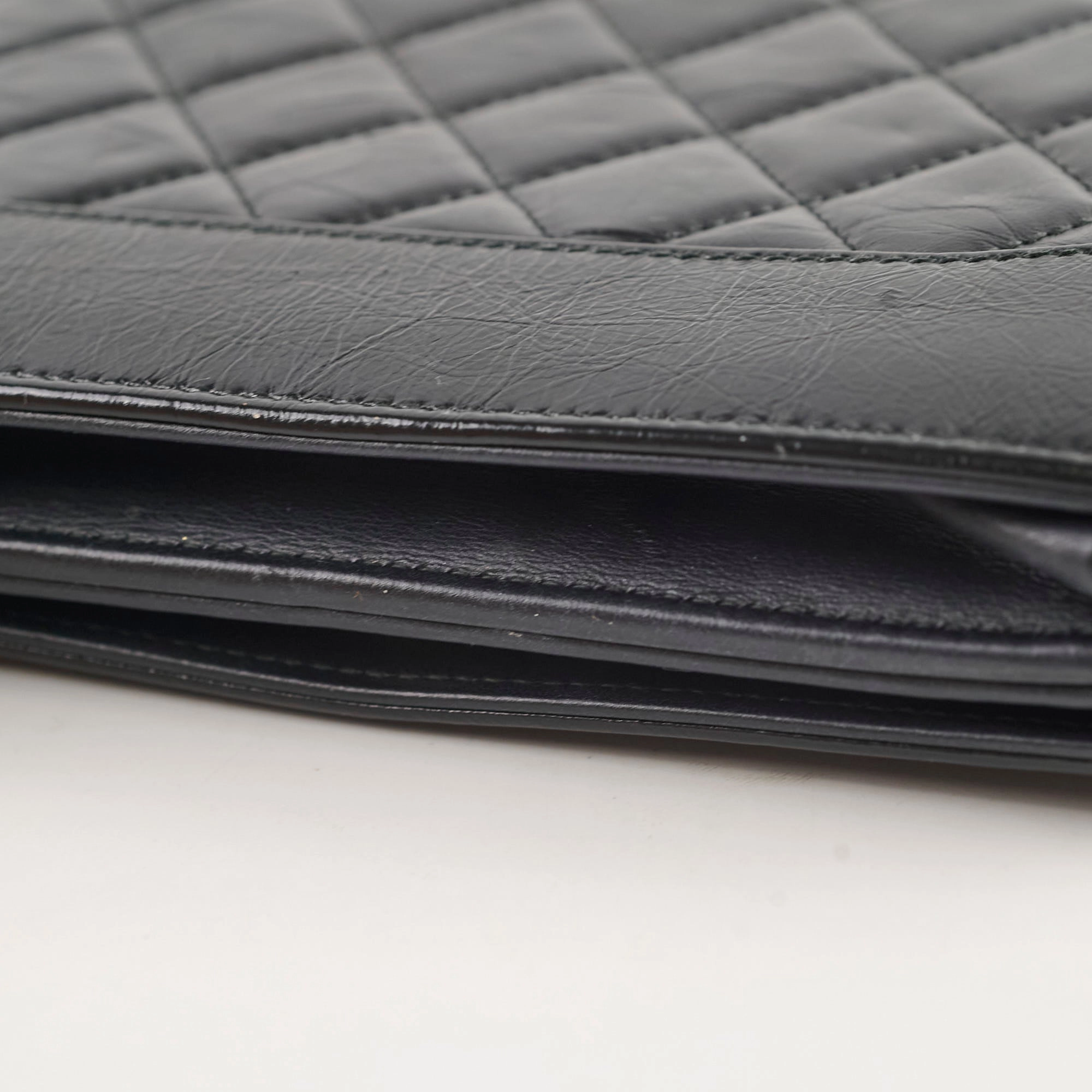 Chanel Calfskin Wallet on Chain WOC Black