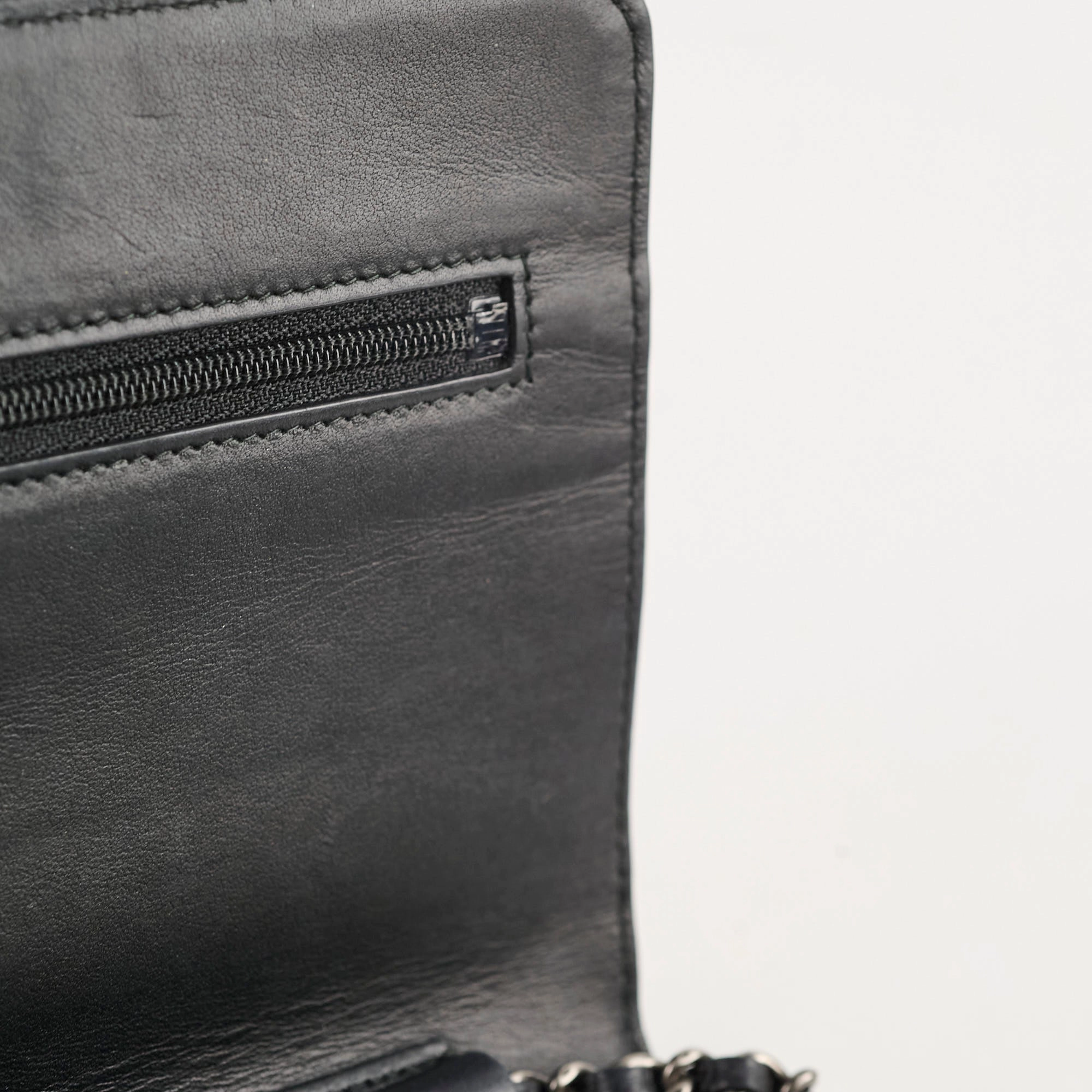Chanel Calfskin Wallet on Chain WOC Black