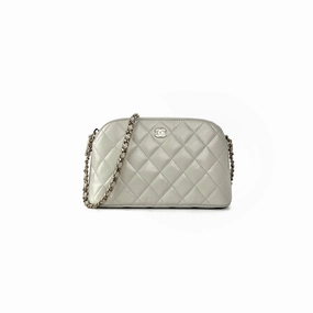 Chanel Caviar Mini Crossbody Grey 2024 (Microchip)