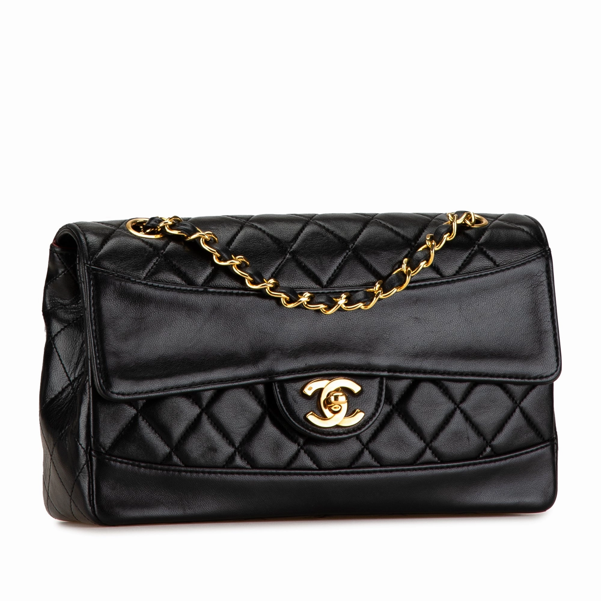 Chanel CC Matelasse Lambskin Flap Crossbody Bag (21523)