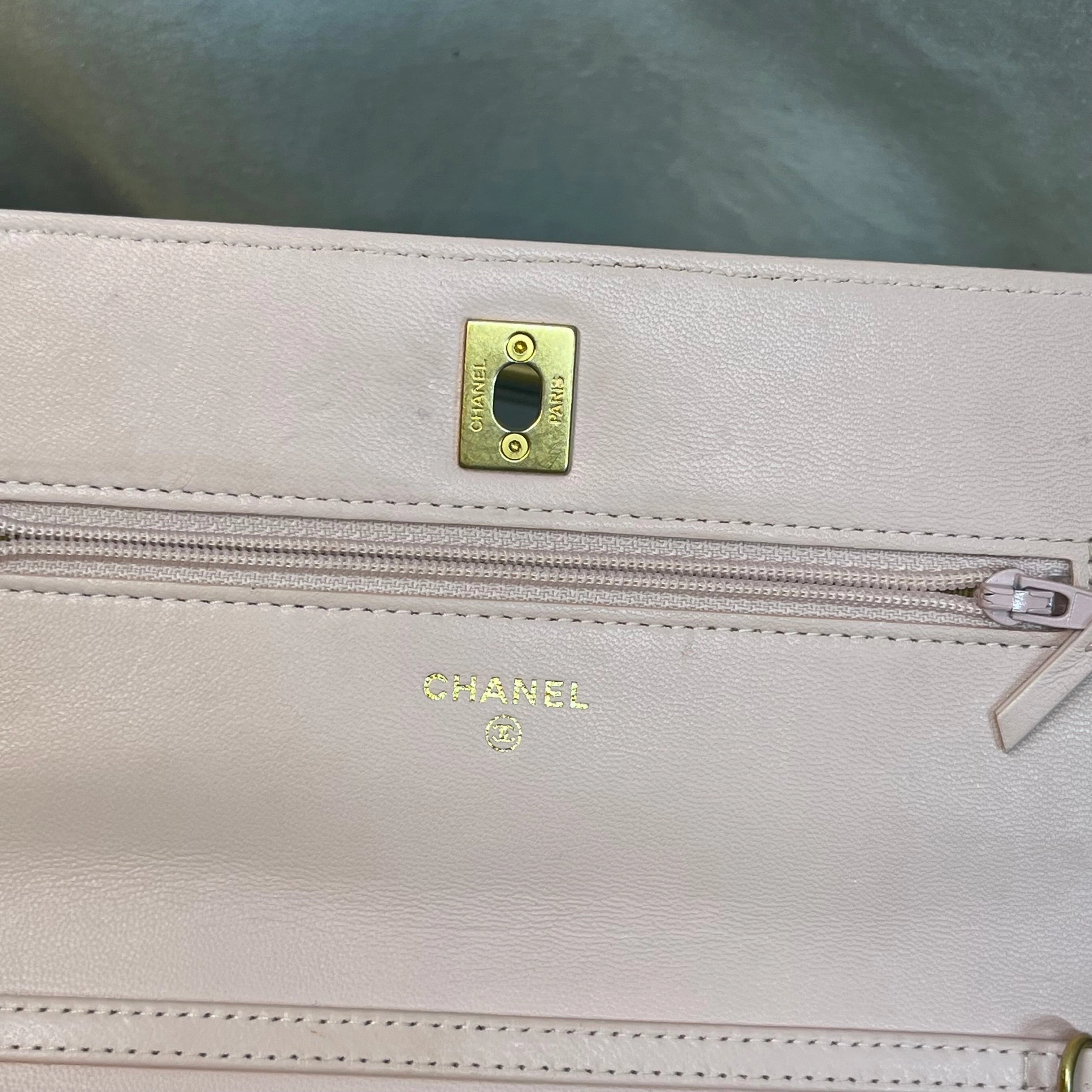 CHANEL CC Pearl Crush Wallet on Chain Lambskin Quilted Crossbody