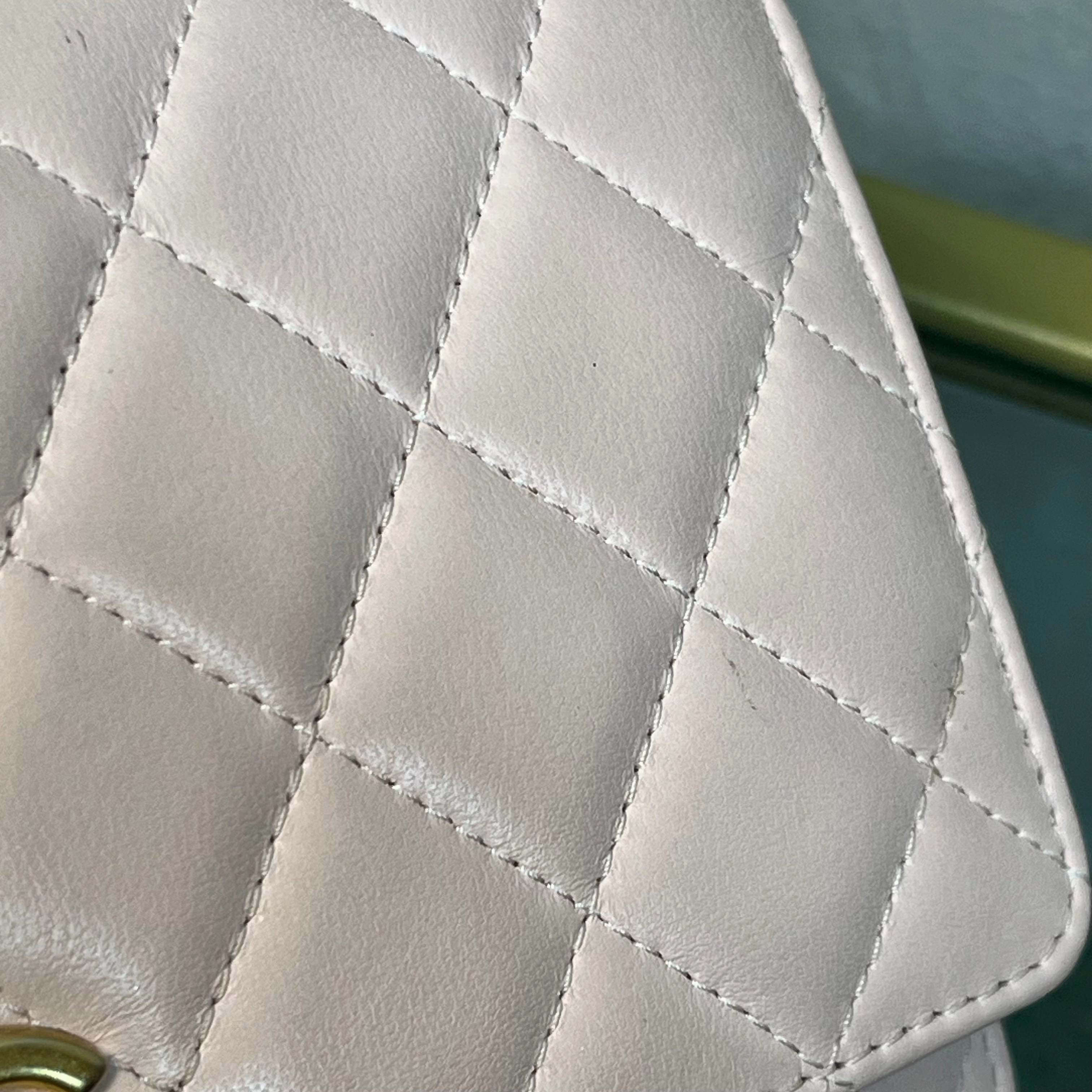 CHANEL CC Pearl Crush Wallet on Chain Lambskin Quilted Crossbody