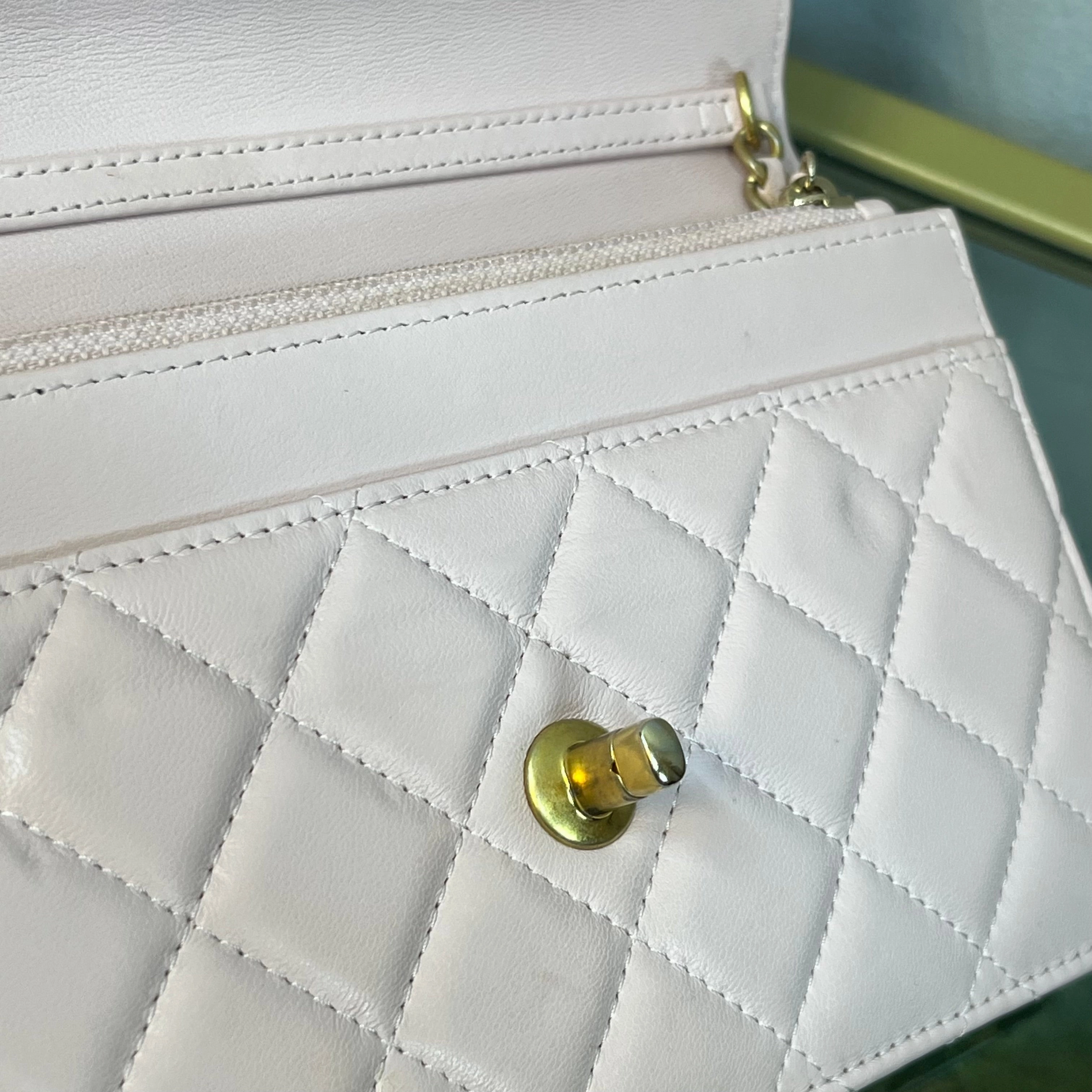 CHANEL CC Pearl Crush Wallet on Chain Lambskin Quilted Crossbody