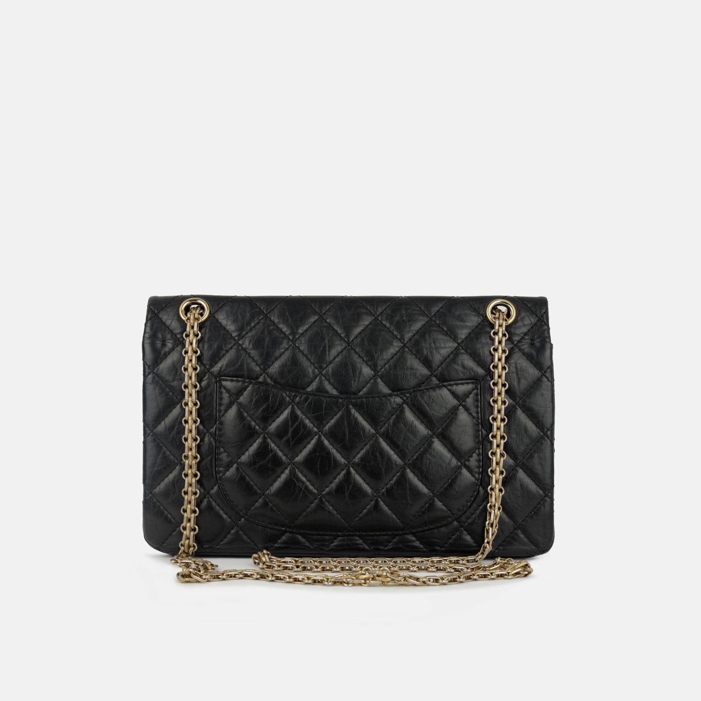 Chanel Chanel - 2.55 Reissue Flap Bag - 226 - Black Aged Calfskin GHW - Pre-Loved -2011