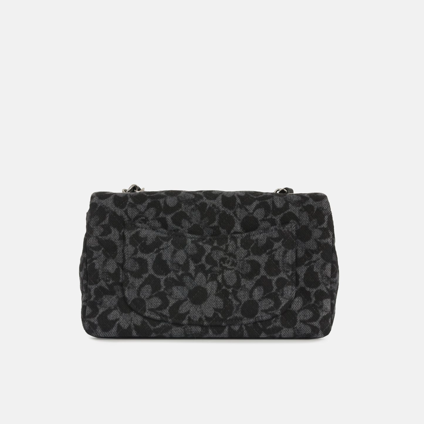 Chanel Chanel - Classic Flap Bag - Mini Rectangular - Black Floral Denim SHW - Pristine Condition