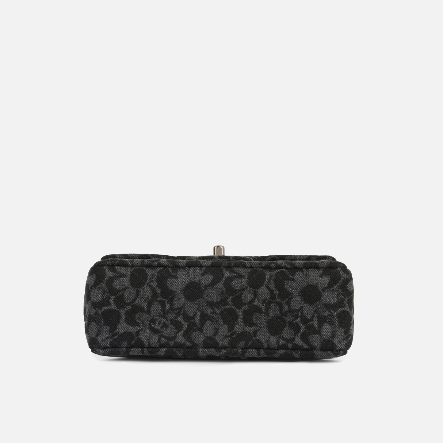 Chanel Chanel - Classic Flap Bag - Mini Rectangular - Black Floral Denim SHW - Pristine Condition
