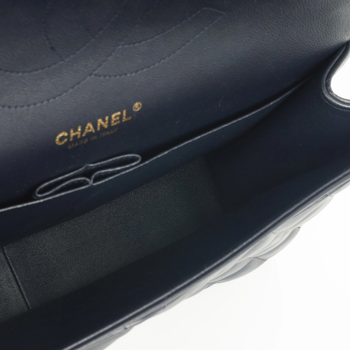 Chanel Chanel - Classic Flap Bag Jumbo - Navy Lambskin BGHW - 2014 - Pre-Loved