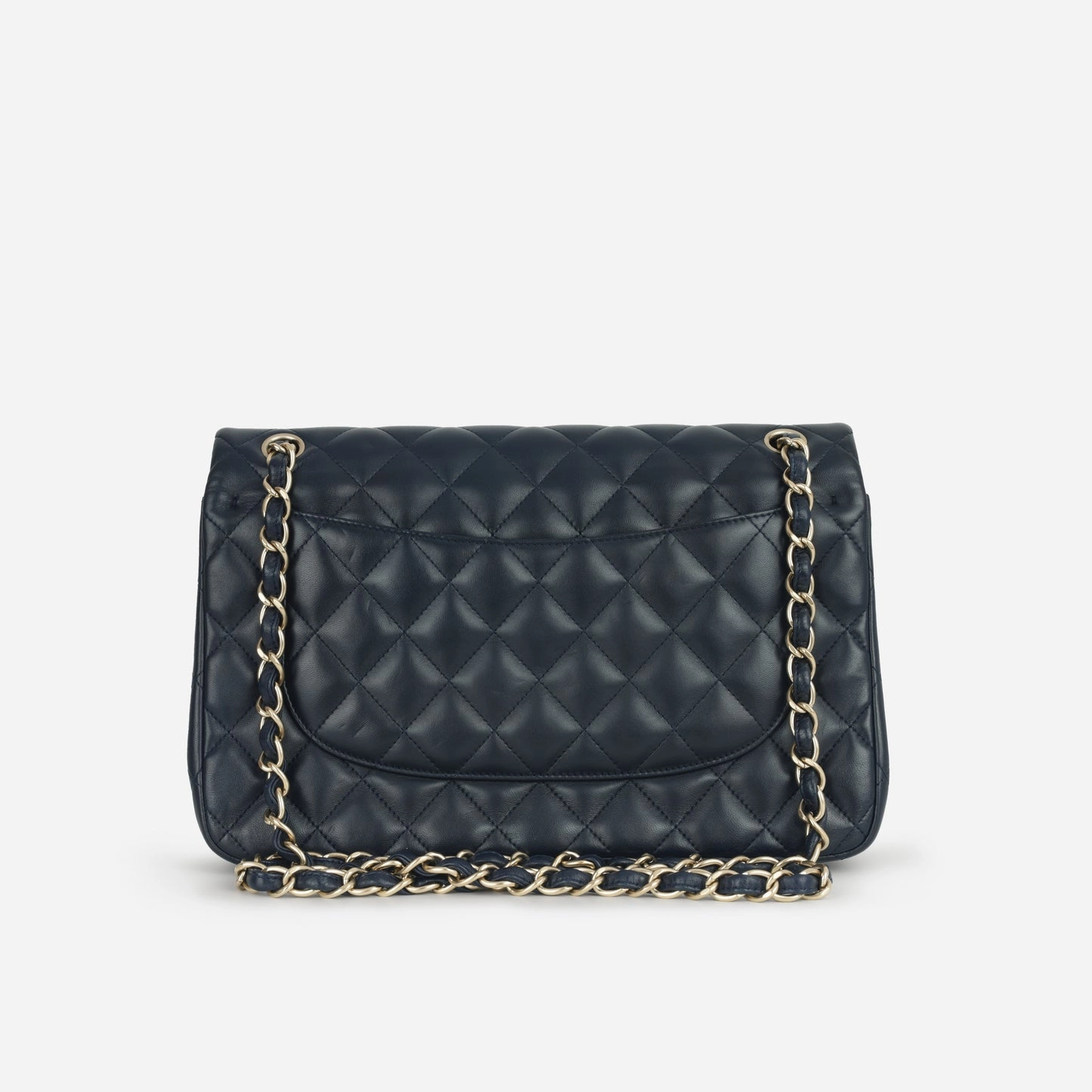 Chanel Chanel - Classic Flap Bag Jumbo - Navy Lambskin BGHW - 2014 - Pre-Loved