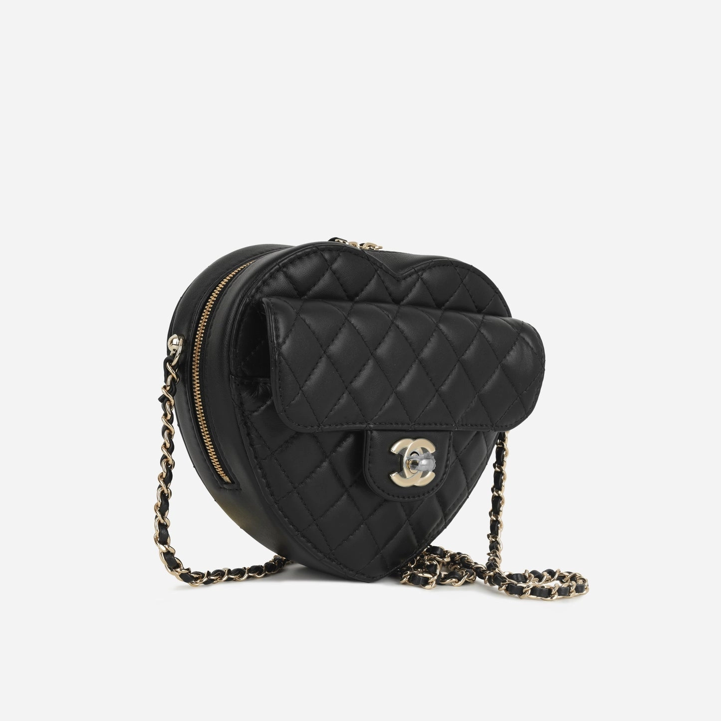 Chanel Chanel - Large Heart Bag - Black Lambskin CGHW - Pristine