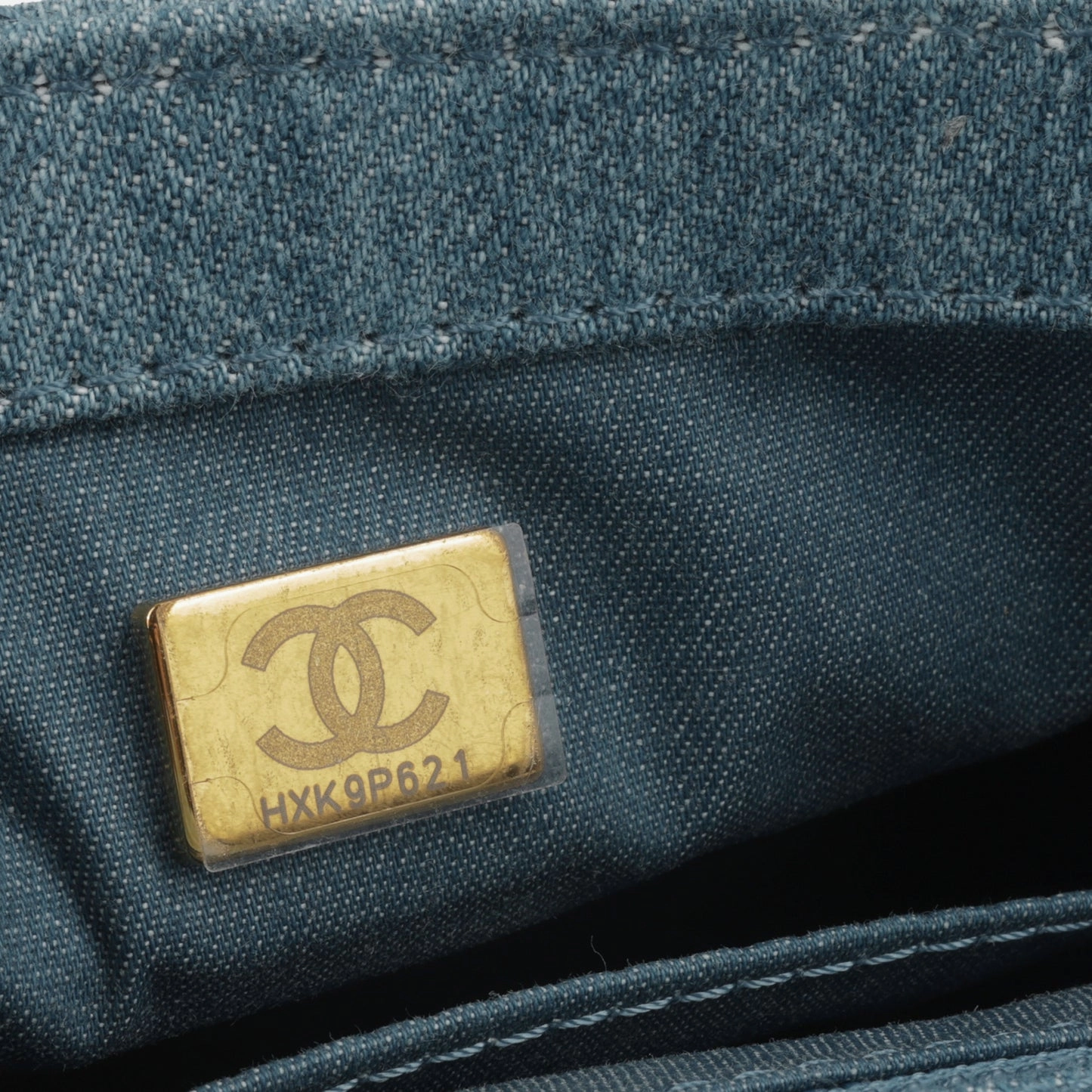 Chanel Chanel - Mini Square Pearl Crush - Blue Denim AGHW - Pristine Condition