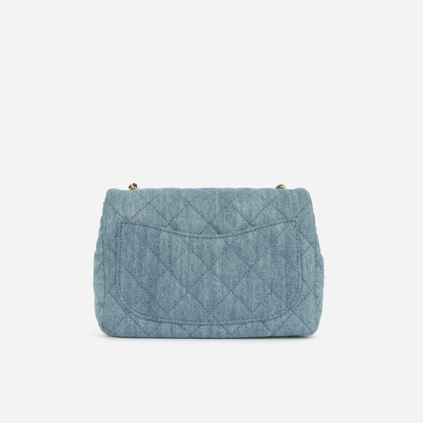 Chanel Chanel - Mini Square Pearl Crush - Blue Denim AGHW - Pristine Condition