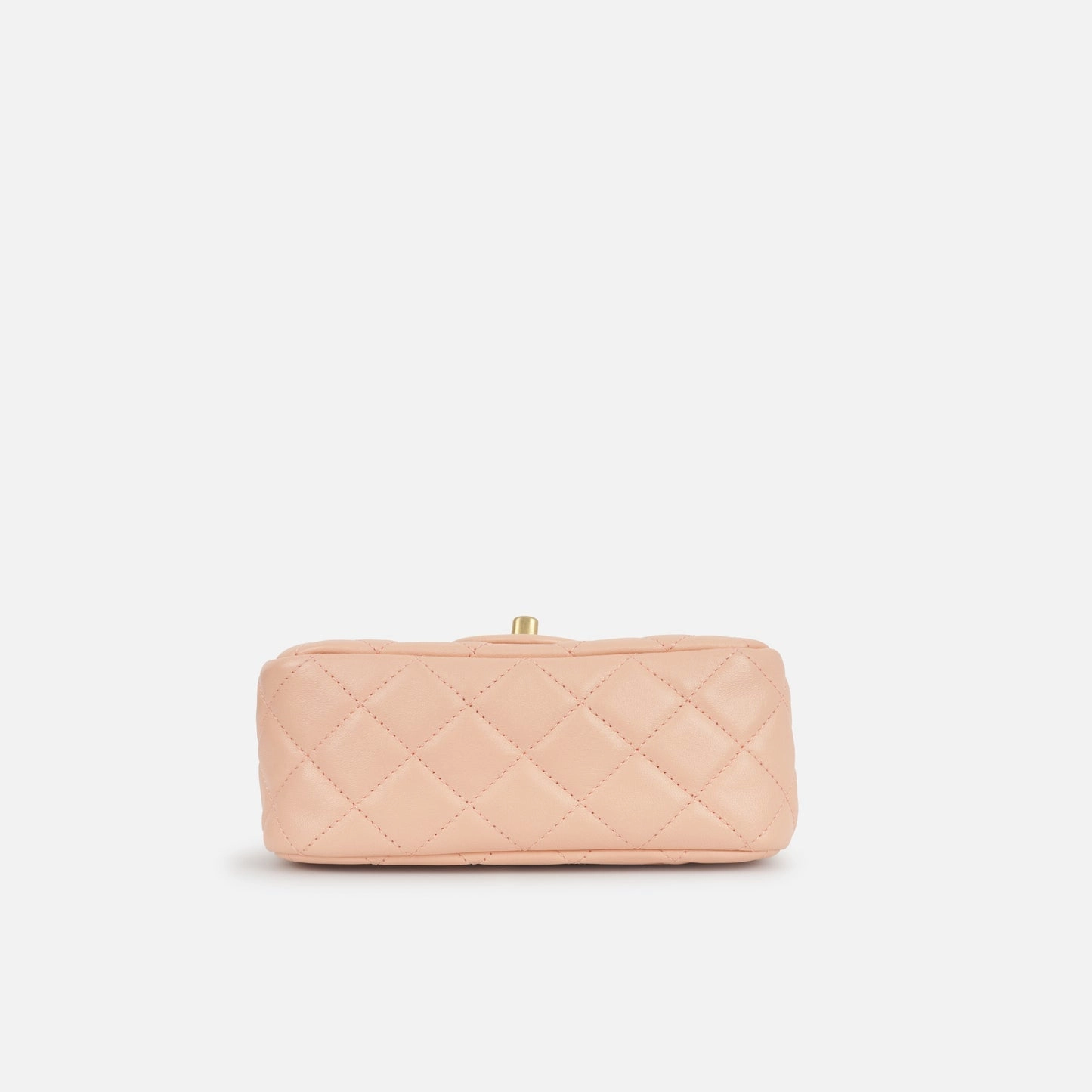 Chanel Chanel - Mini Square Pearl Crush - Peach Lambskin AGHW - Pristine Condition
