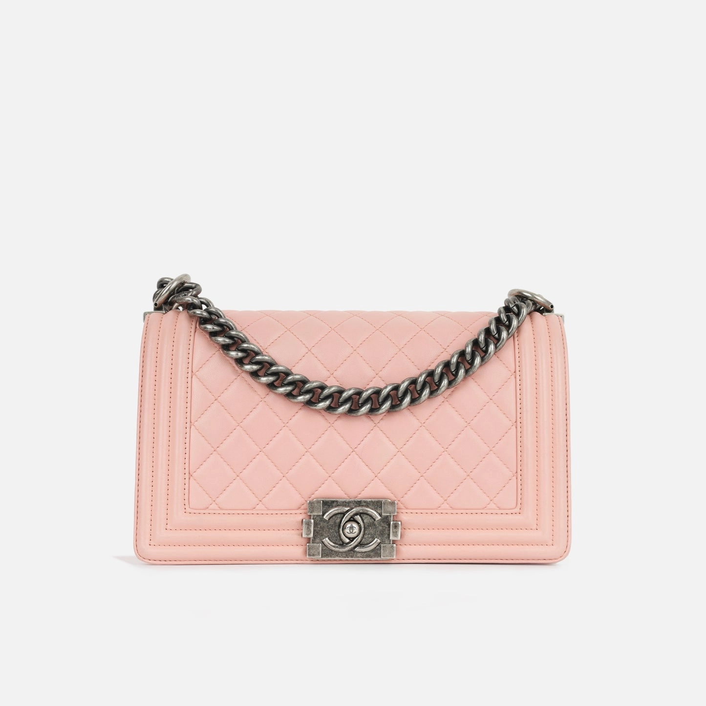 Chanel Chanel - Old Medium Boy Bag - Pink Lambskin RHW - 2014/15
