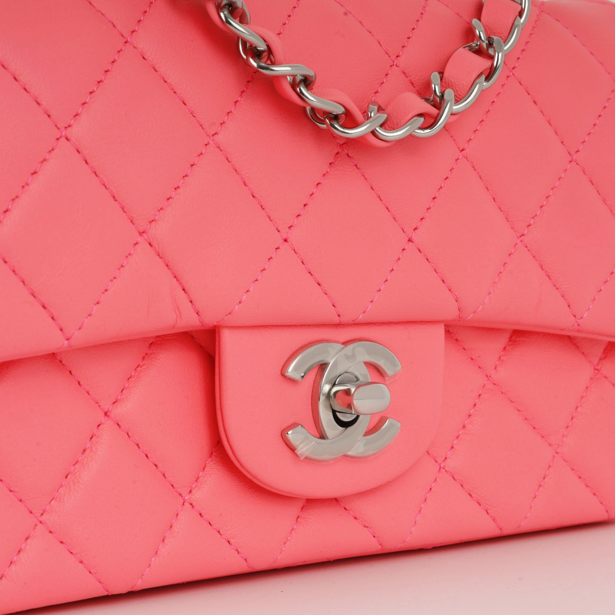 Chanel Classic Flap Bag - Neon Pink (NWT)