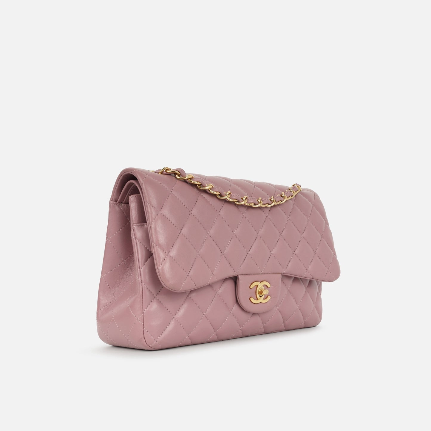 Chanel Classic Flap Bag Jumbo Mauve Lambskin CGHW