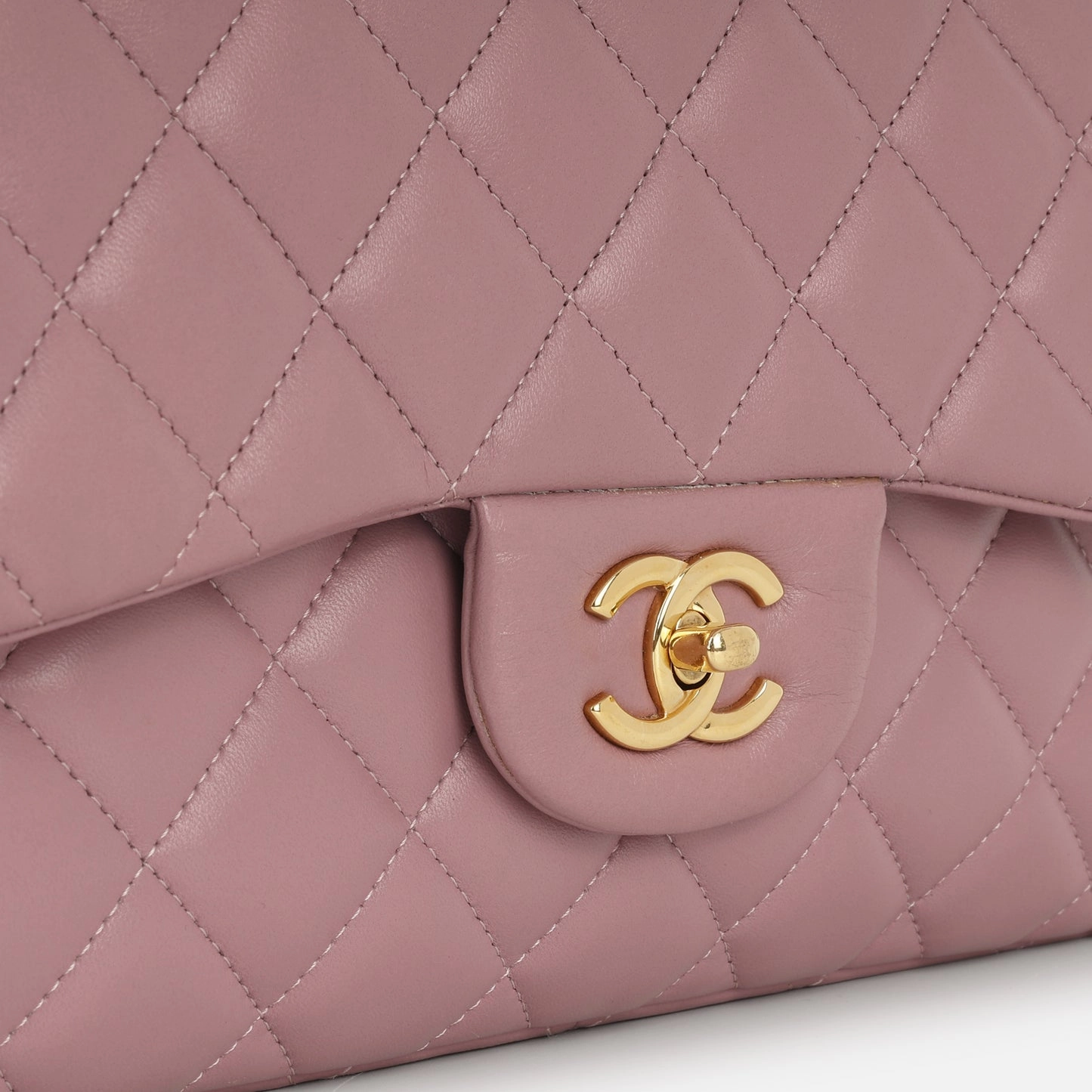 Chanel Classic Flap Bag Jumbo Mauve Lambskin CGHW