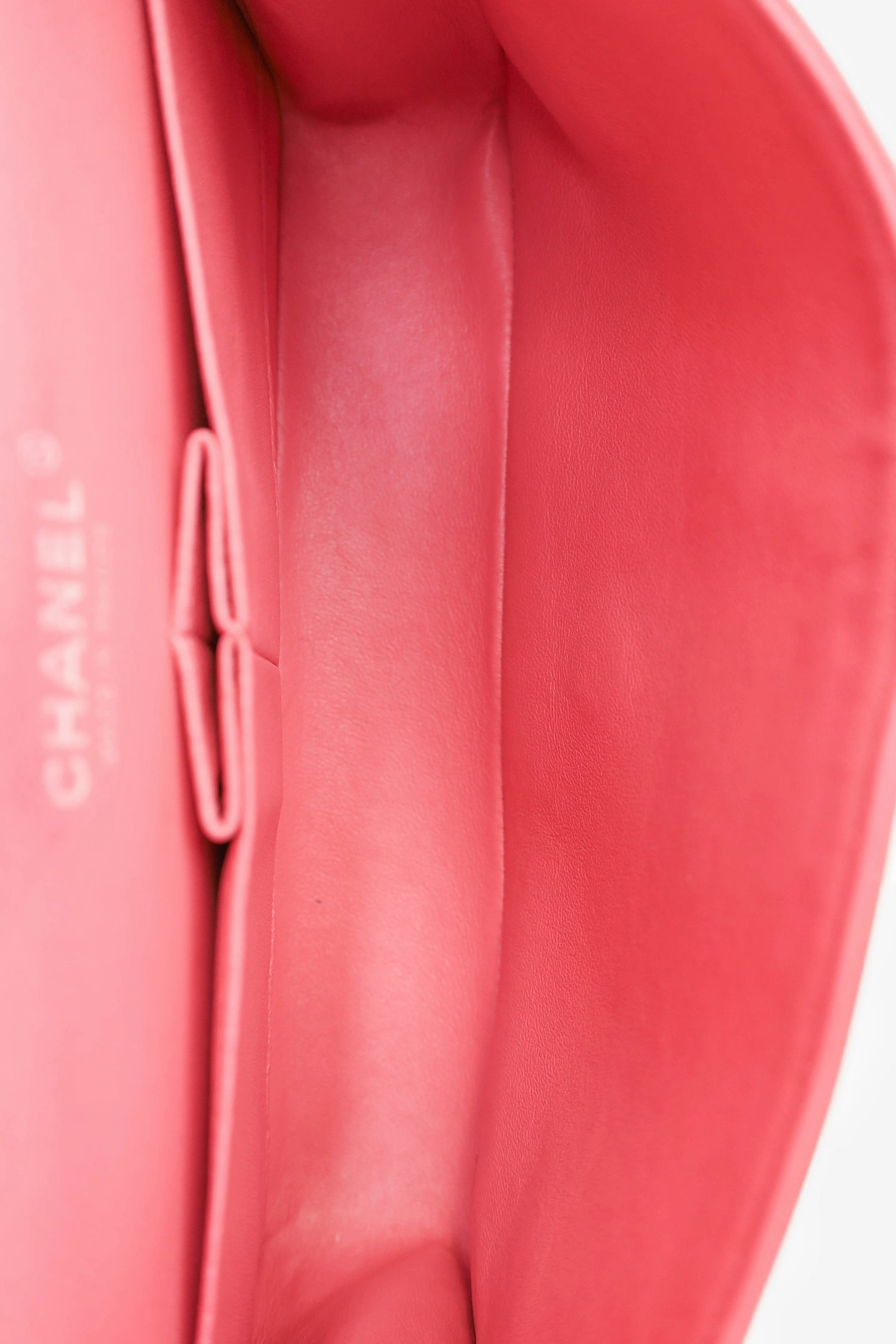 Chanel Dark Pink Lambskin Medium Double Flap Bag 'Refurbished'