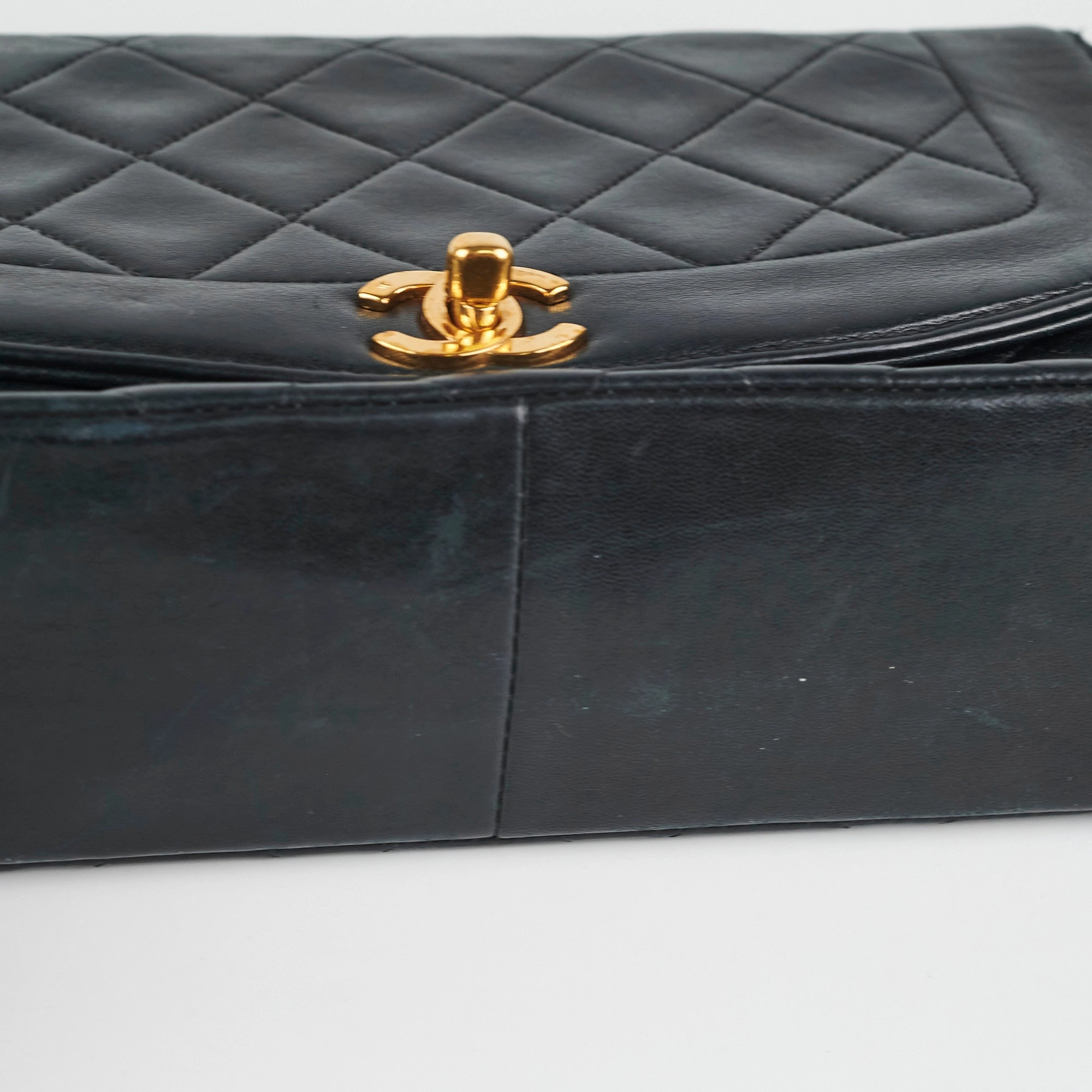 Chanel Diana Lambskin Black Medium