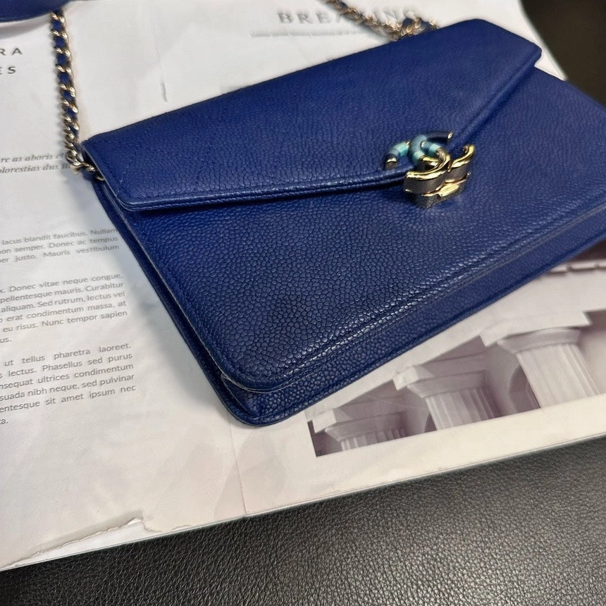 Chanel Electric Blue Cuban Series Woc Crossbody Bag