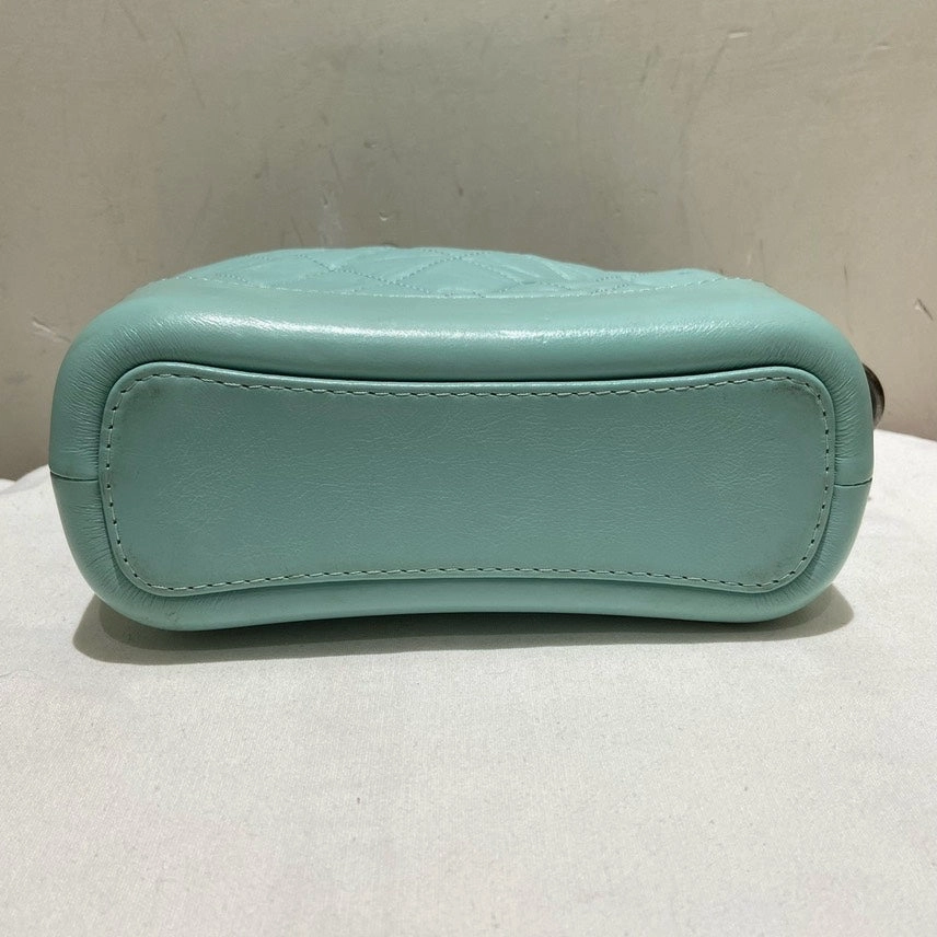 Chanel Gabrielle Small Crossbody Bag in Light Blue Leather with Card