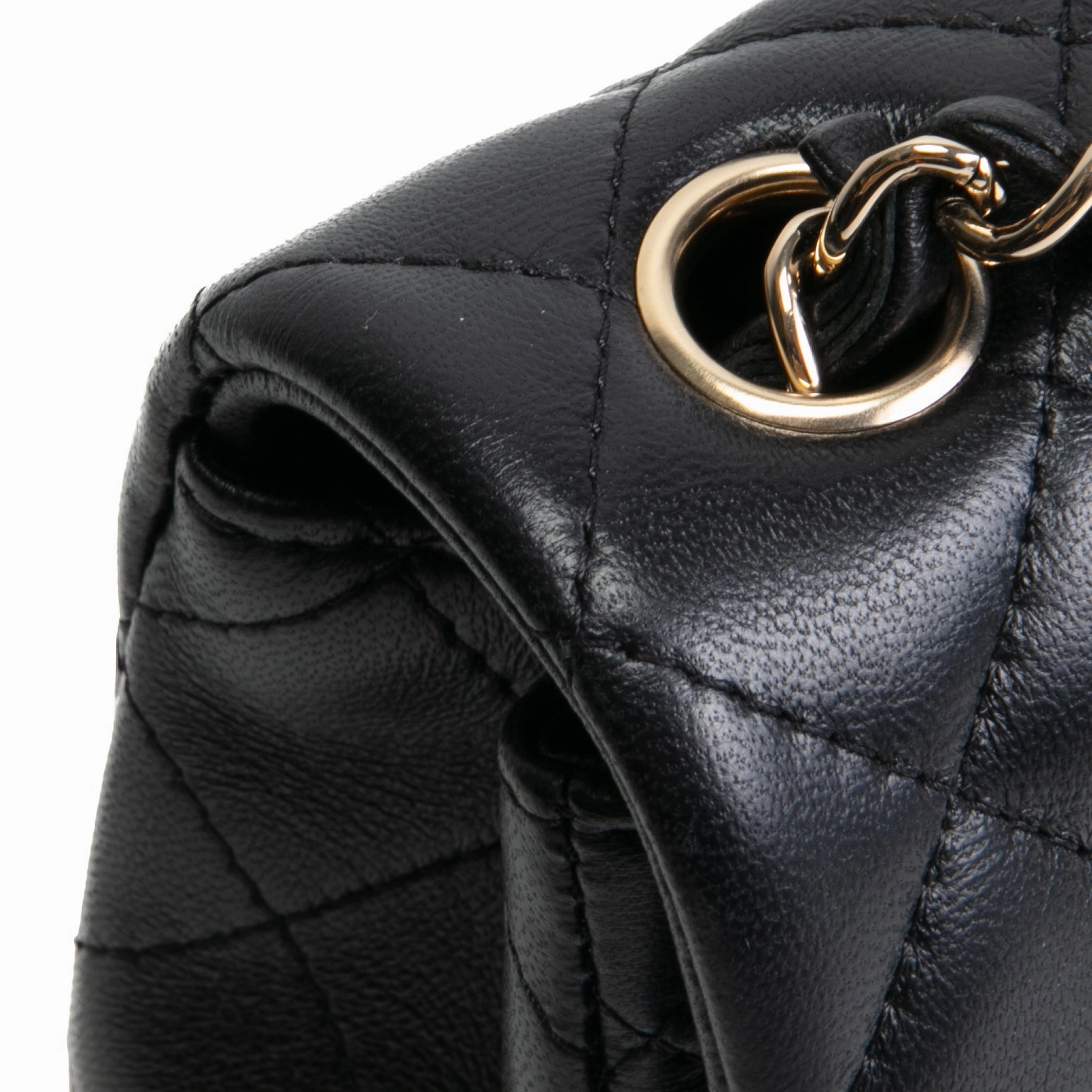 CHANEL Lambskin Quilted Rectangular Mini Flap Bag - Black
