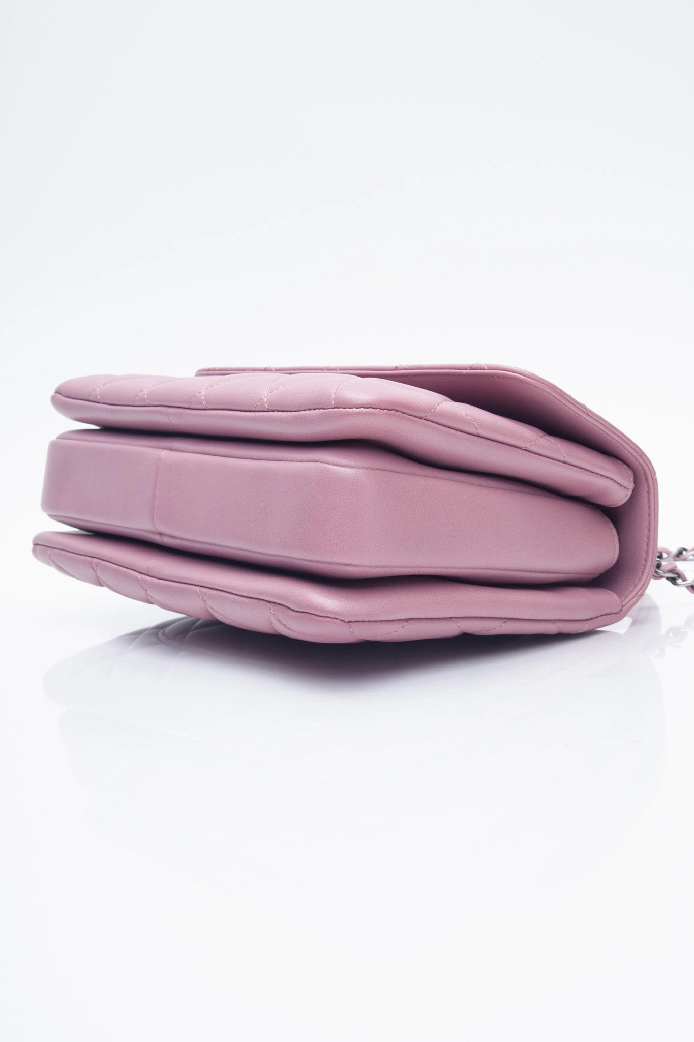 CHANEL Mauve Pink Lambskin Quilted Trendy CC Top Handle Flap Crossbody Bag