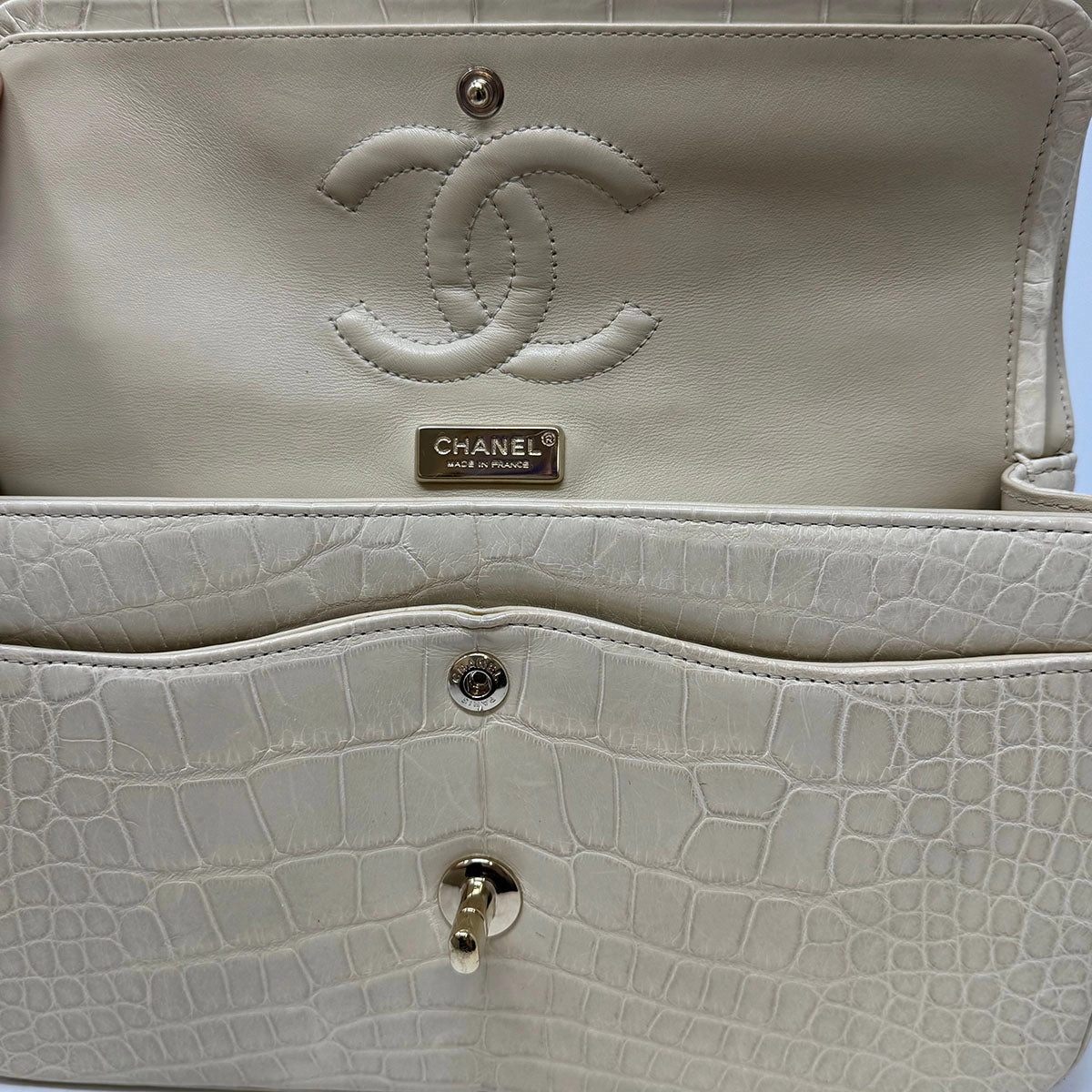 Chanel Medium Alligator Classic Double Flap Bag
