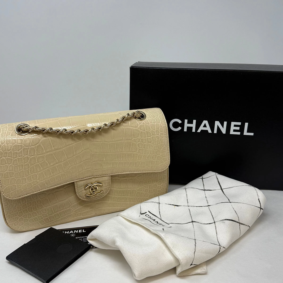 Chanel Medium Alligator Classic Double Flap Bag
