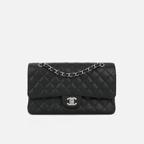 Chanel Medium Classic Flap Black Caviar SHW