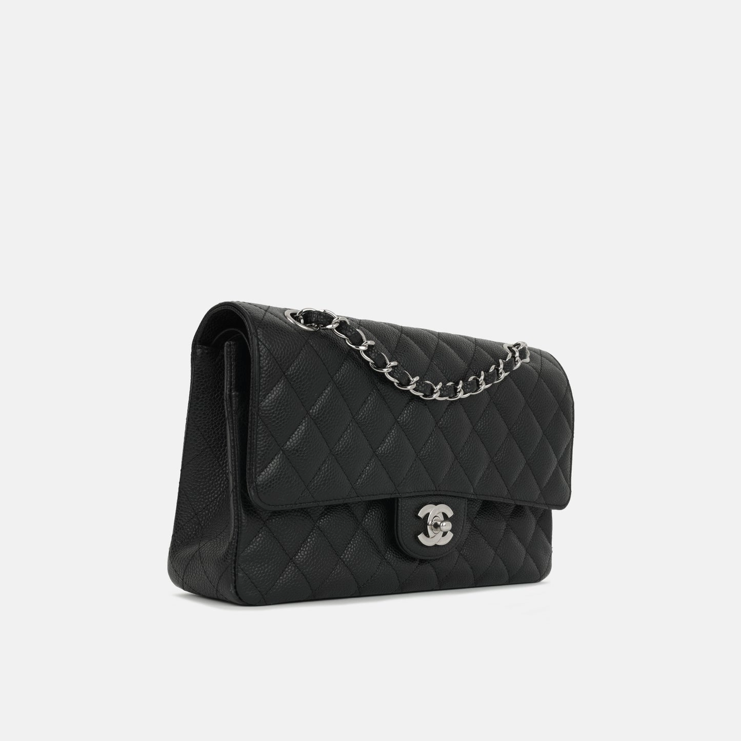 Chanel Medium Classic Flap Black Caviar SHW