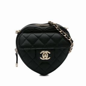 Chanel Mini Lambskin Cc In Love Heart Crossbody