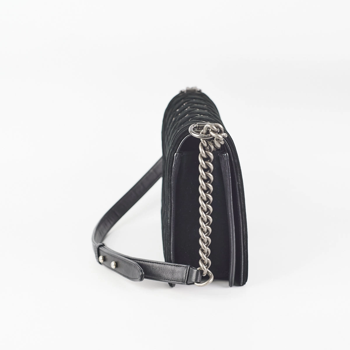 Chanel New Medium Boy Velvet Black