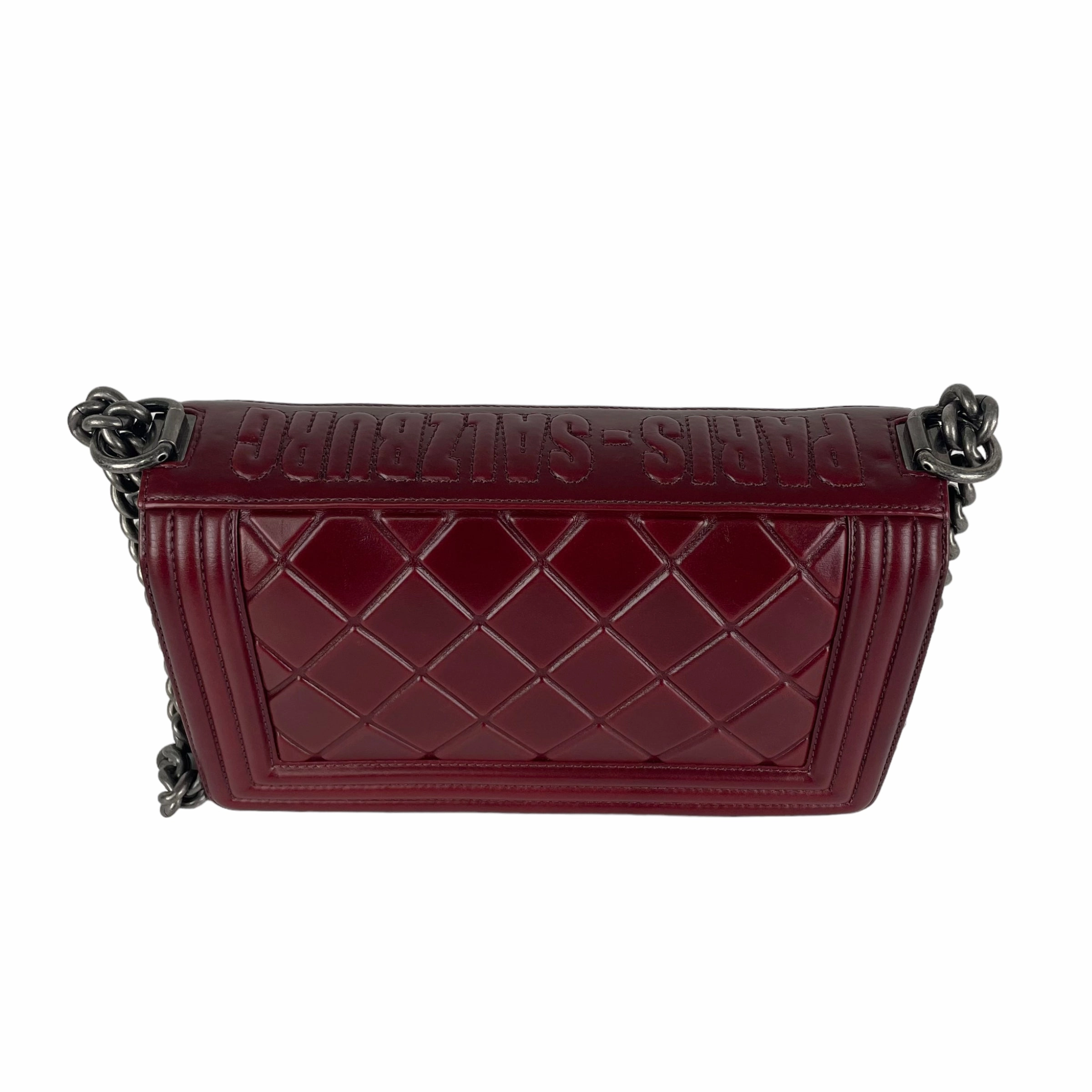 Chanel Old Medium Boy Burgundy