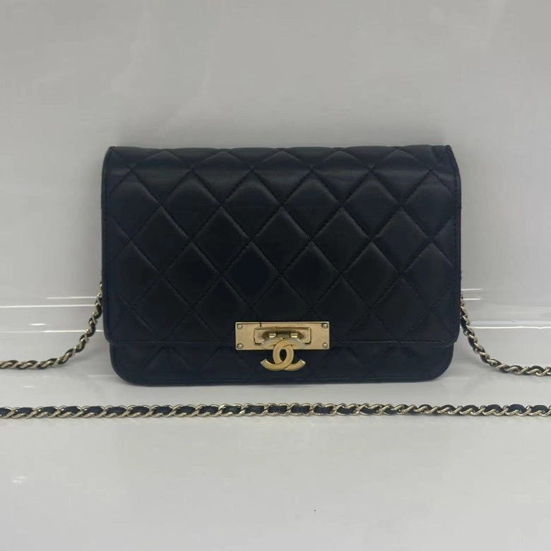 Chanel Quilted Black Leather Crossbody Bag
