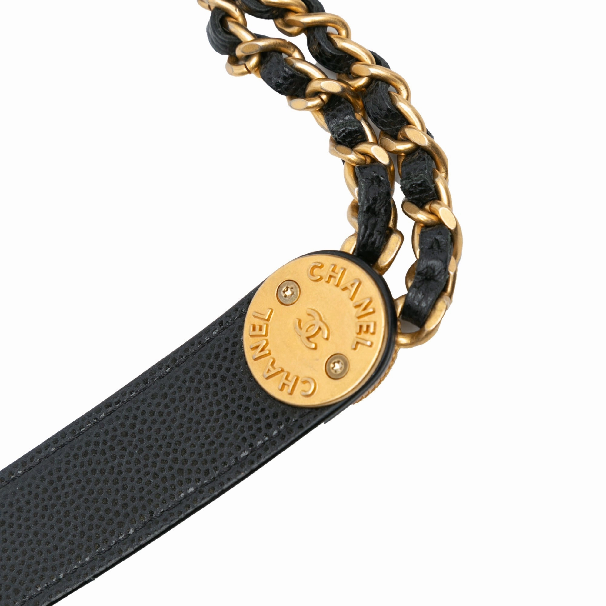 Chanel Quilted Caviar Twist Your Buttons Crossbody (21701)