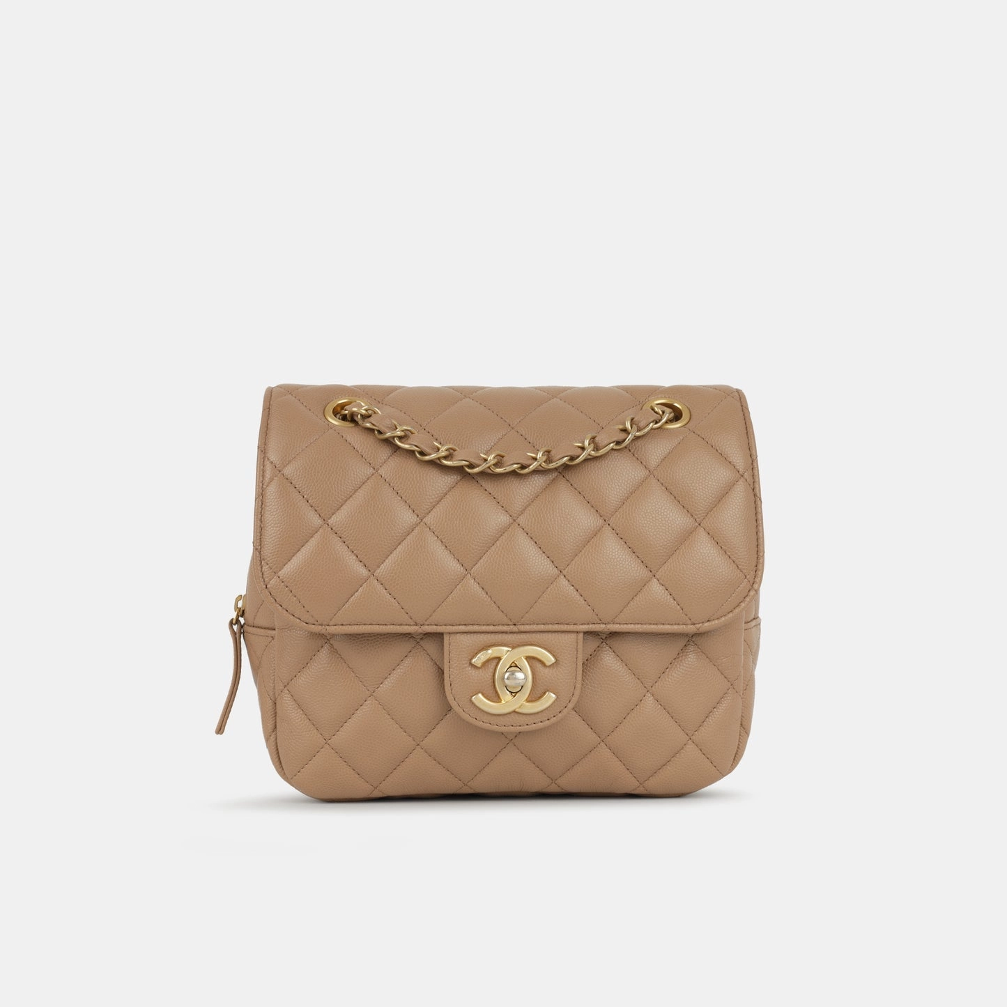 Chanel Seasonal Camera Flap - Caramel Caviar AGHW - Pre-Loved - 2023