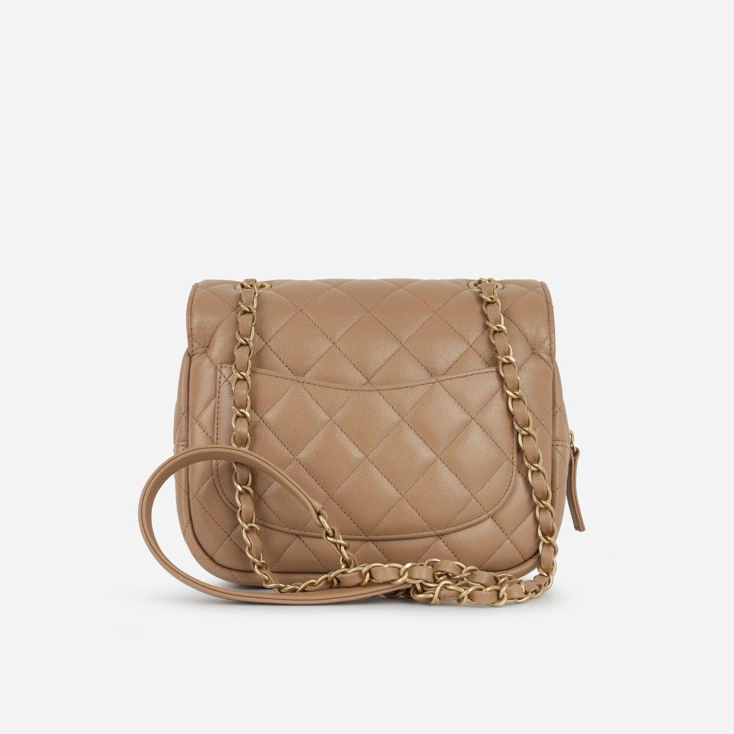 Chanel Seasonal Camera Flap - Caramel Caviar AGHW - Pre-Loved - 2023