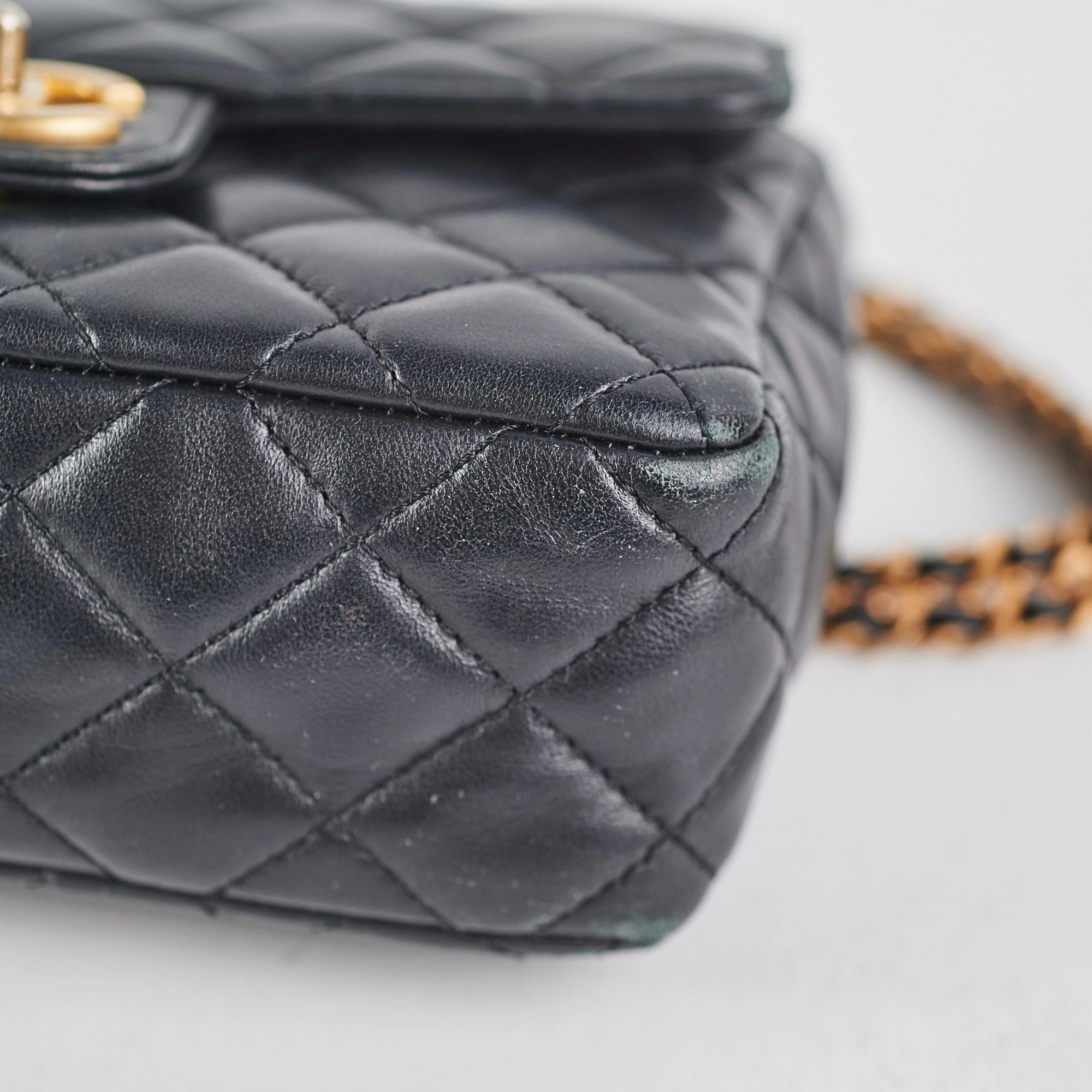 Chanel Seasonal Square Flap Lambskin Black