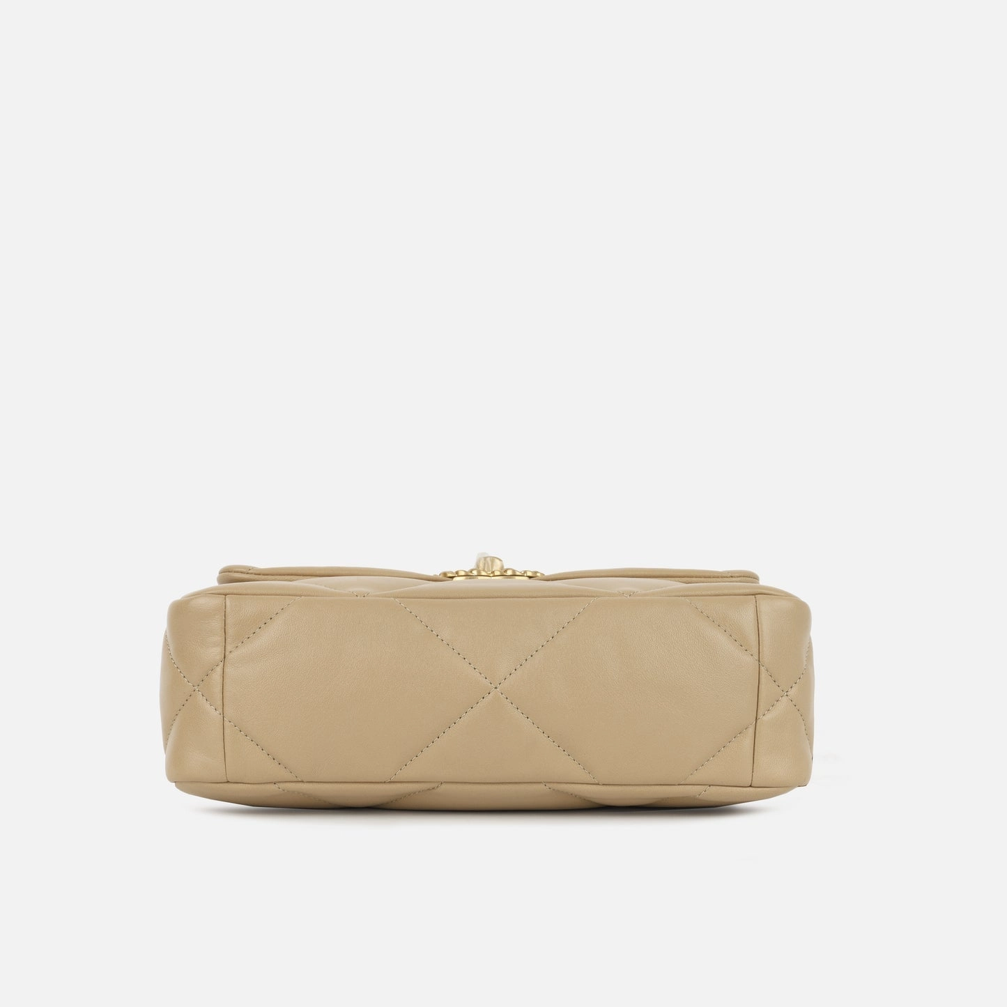 Chanel Small 19 Flap Bag Dark Beige Lambskin MHW